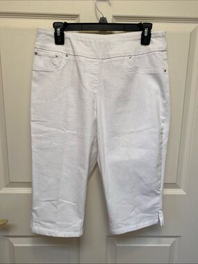 White Knit Pull-On Capris